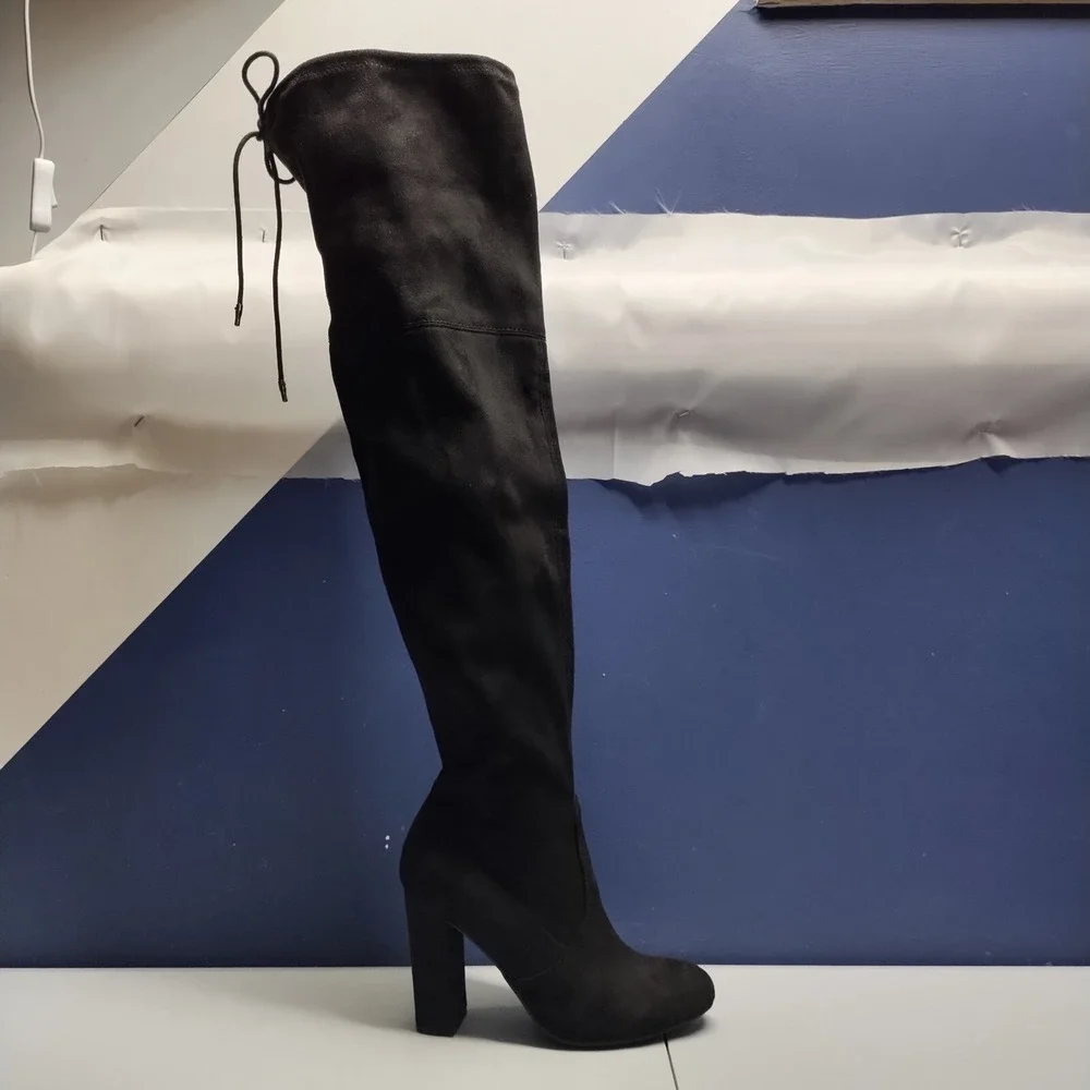 Target Olymagen Over‎ The Knee Winter Boots Womens US 7 Black Thigh High Pull On